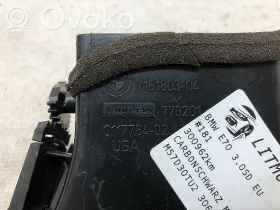 BMW X5 E70 Dashboard side air vent grill/cover trim 7161803