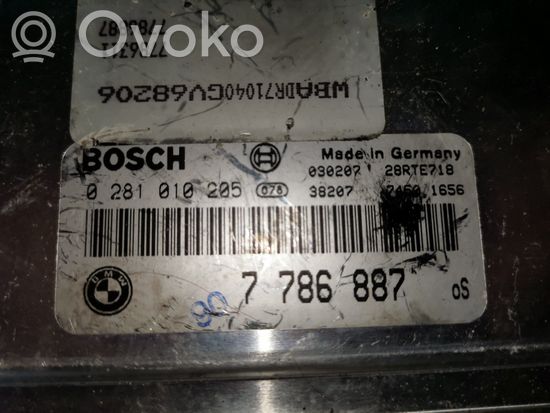 BMW 3 E46 Engine control unit/module 7786887 0281010205