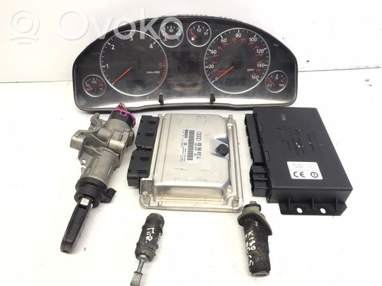 Audi A6 S6 C5 4B Engine ECU kit and lock set 038906019LL 0281011214 4B0962258N