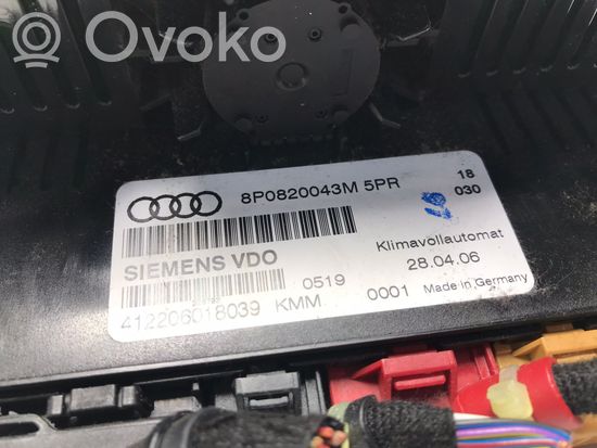 Audi A3 S3 8P Climate control unit 8P0820043M K701