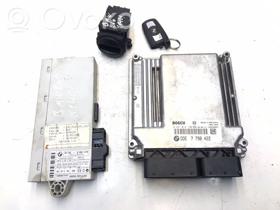 BMW 5 E60 E61 Engine ECU kit and lock set 7798422 0281012190 K1401
