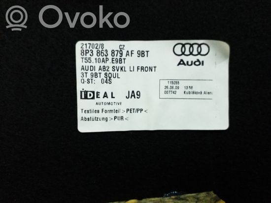 Audi A3 S3 8P Trunk/boot side trim panel 8P3863879