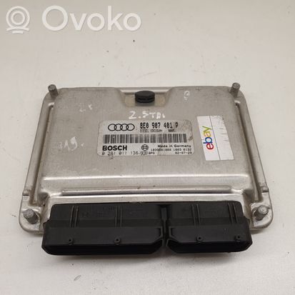 Audi A6 S6 C6 4F Engine control unit/module ECU 8E0907401P 0281011136