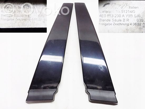 Audi A8 S8 D3 4E (B) pillar trim (top) 4E0853290A 4E0853289A