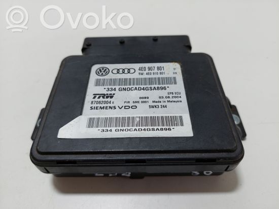Audi A8 S8 D3 4E Hand brake control module 4E0907801 4E0910801