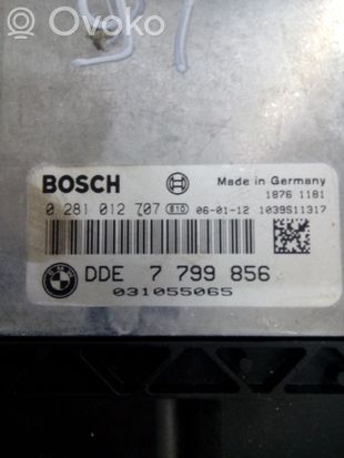 BMW 5 E60 E61 Engine control unit/module BMW 7799856 0281012707
