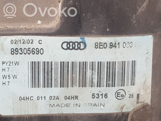 Audi A4 S4 B6 8E 8H Headlight/headlamp 8E0941003F 89305690