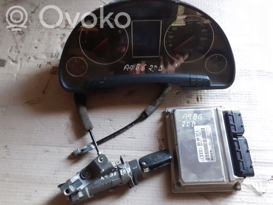 Audi A4 S4 B6 8E 8H Engine ECU kit and lock set 8E0909557E