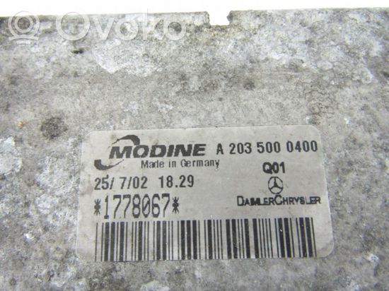 Mercedes-Benz C W203 Intercooler radiator A2035000400