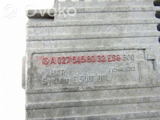 Mercedes-Benz A W168 Coolant fan relay A0275458032