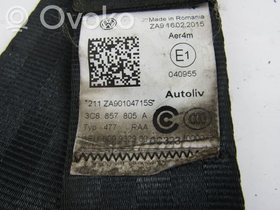 Volkswagen PASSAT CC Rear seatbelt Nėra