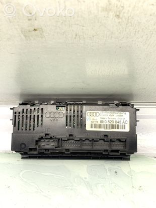Audi A4 S4 B6 8E 8H Climate control unit 8E0820043AC
