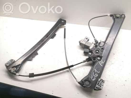 BMW 5 E60 E61 Front door window regulator with motor