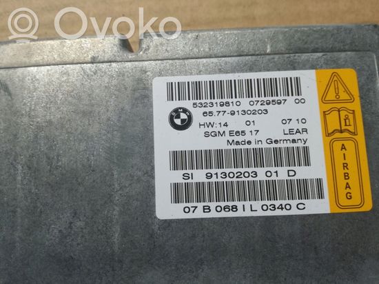 BMW 7 E65 E66 Airbag control unit/module 9130203