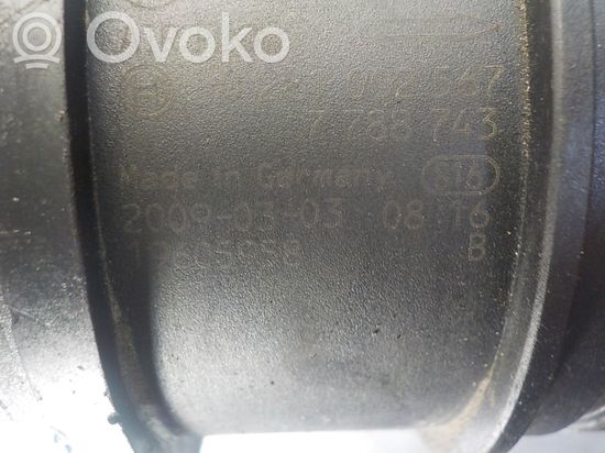 BMW 3 E90 E91 Mass air flow meter 7788743