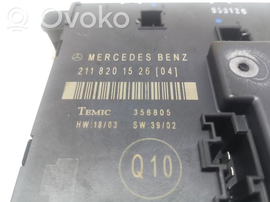Mercedes-Benz E W211 Door control unit/module 211820152604