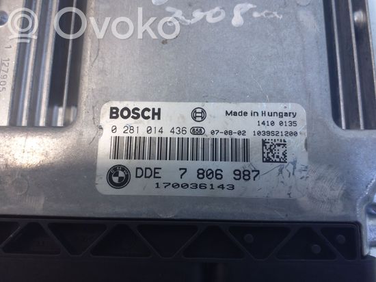 BMW 3 E90 E91 Engine control unit/module 7806987 0281014436