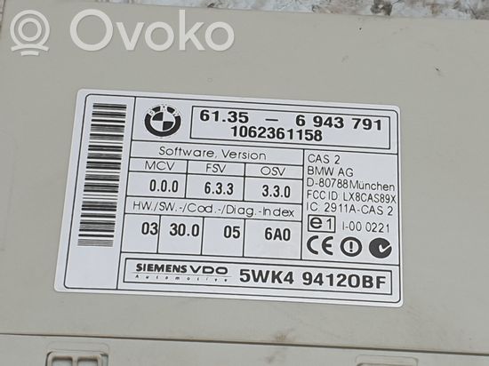 BMW 3 E90 E91 CAS control unit/module 61356943791 1062361158 5WK494120BF