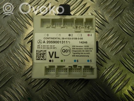 Mercedes-Benz C AMG W205 Door control unit/module A2059001311 G2455