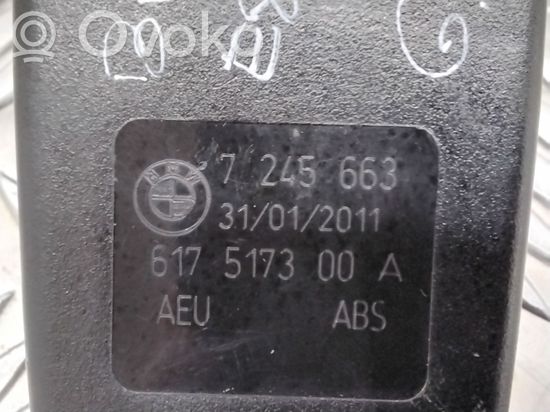 BMW 1 E81 E87 Rear seatbelt buckle 7245663