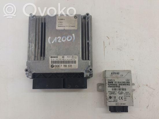 BMW 3 E46 Engine ECU kit and lock set 7789572 0281010565