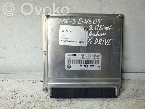 BMW 3 E46 Engine control unit/module 0281010314 7789376