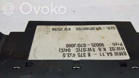 BMW 5 E39 Climate control unit 83754530