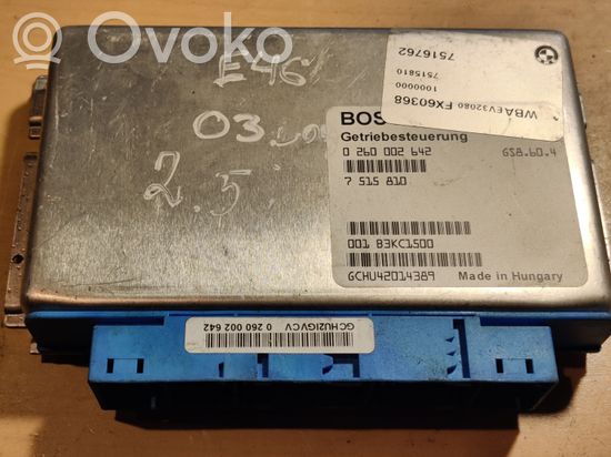 BMW 3 E46 Gearbox control unit/module 0260002642 7515810