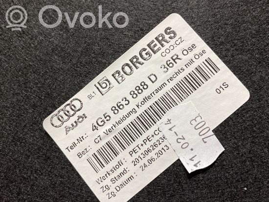 Audi A6 C7 Trunk/boot side trim panel 4G5863888D