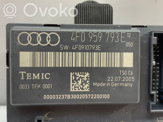 Audi A6 S6 C6 4F Door control unit/module 4F0959793E