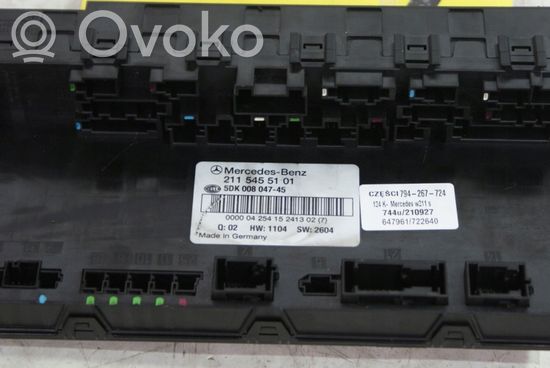 Mercedes-Benz E W211 SAM control unit a2115455101