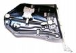 Rear door window regulator with motor