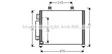 A/C cooling radiator (condenser)