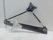 Rear door window regulator with motor