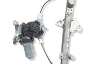 Rear door window regulator with motor