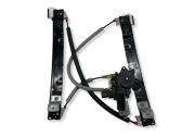 Rear door window regulator with motor
