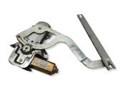 Rear door window regulator with motor