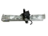 Rear door window regulator with motor