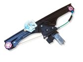 Rear door window regulator with motor