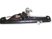 Rear door window regulator with motor