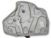 Rear door window regulator with motor