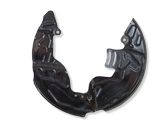Front brake disc dust cover plate