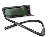 Rear vent window glass