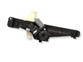 Rear door window regulator with motor