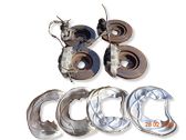 Brake discs and calipers set
