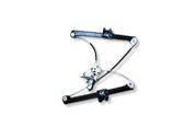 Rear door window regulator with motor