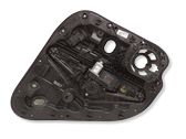 Rear door window regulator with motor