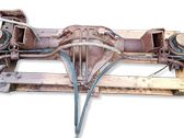 Rear axle beam with reductor
