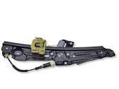 Rear door window regulator with motor