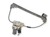 Rear door window regulator with motor